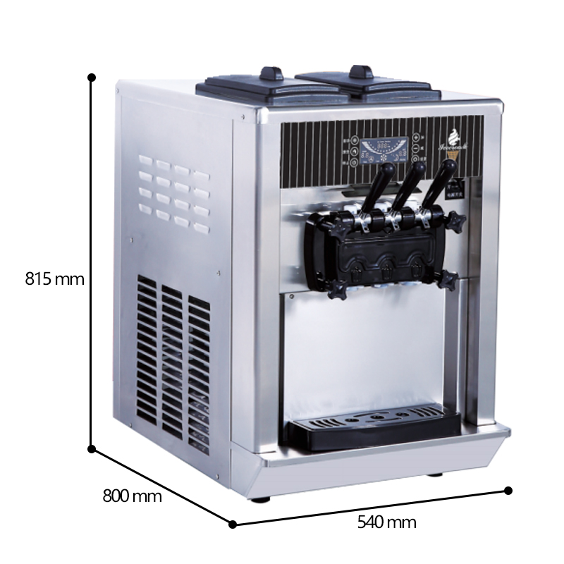 Commercial Soft Serve Ice Cream Making Machine with 6 Quart Capacity and English Operating Language