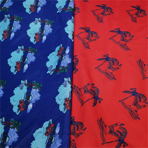 70gsm Calendering 100 Woven Polyester Fabric Lamination Printed For Jackets