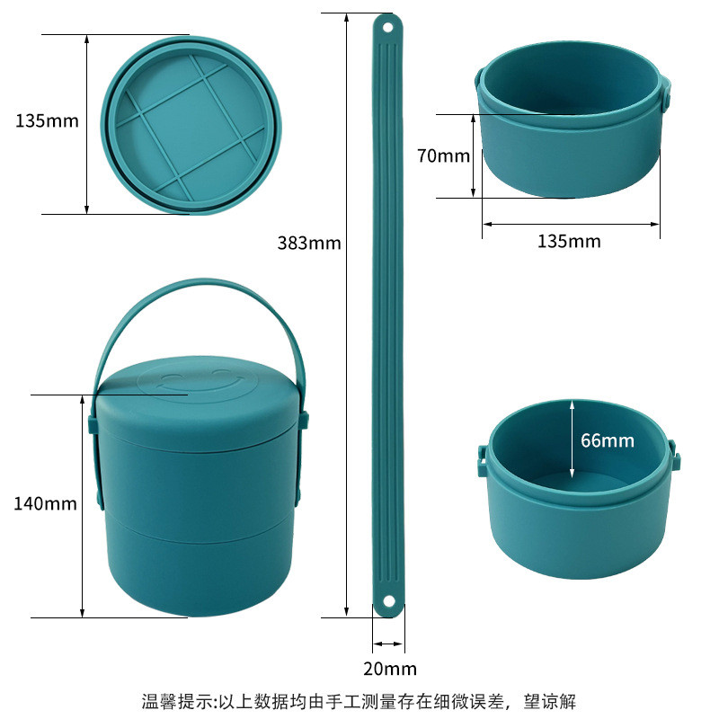 Double Layer Bento Lunch Box LeakProof Stackable Lunch Containers For Adults Kids Meal Prep Food Storage Containers