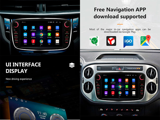 DSP Carplay Car Android Stereo Android 10 GPS 2 Din 7 Inch Autoradio For Ford Focus S-Max