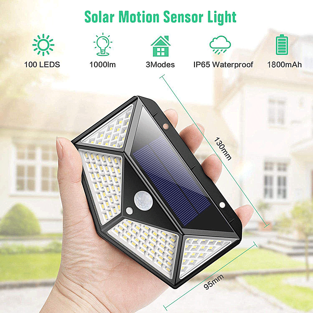 Outdoor emergency safety garden solar wall light