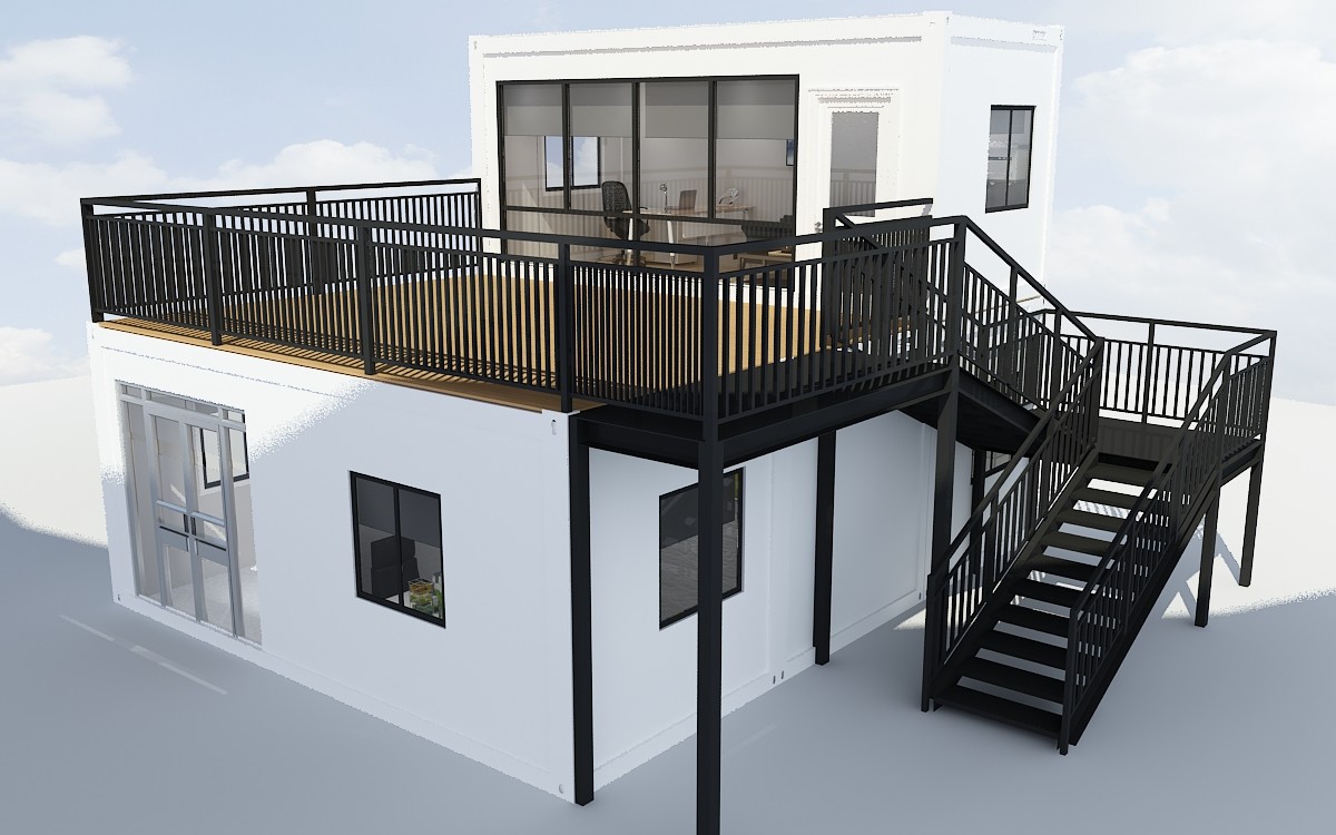 BOX SPACE Custom 20 Ft Mobile House Duplex Prefabricated Container Home Kits Resort Detachable Prefab House