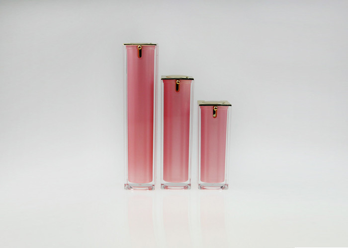 Transparent White Airless Cosmetic Bottles Slim Clear Empty 50ml For Lotion Cream