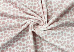 China 100% Polyester Fleece Fabric for Home Textile Pink Leopard Print 210GSM on sale