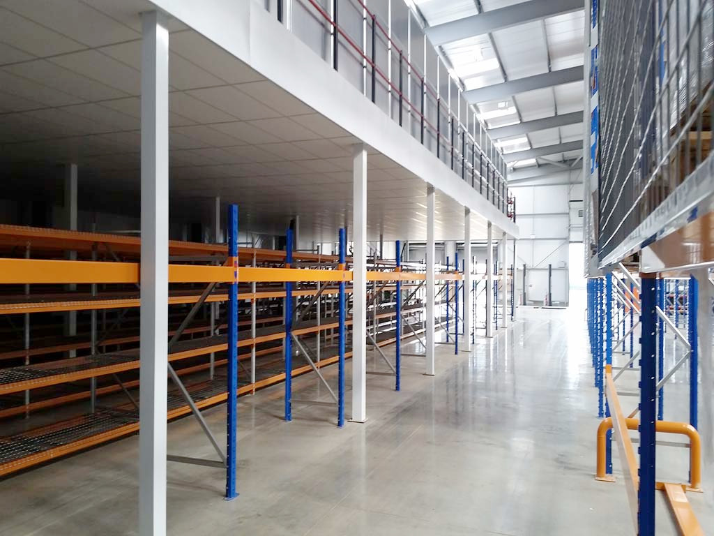 Prefabricated Heavy Duty Metal Mezzanine Shelving System Installing A Mezzanine Floor