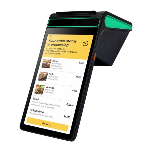 3.8V 6400mAh Battery Mobile POS Customized POS Android Terminal Orange