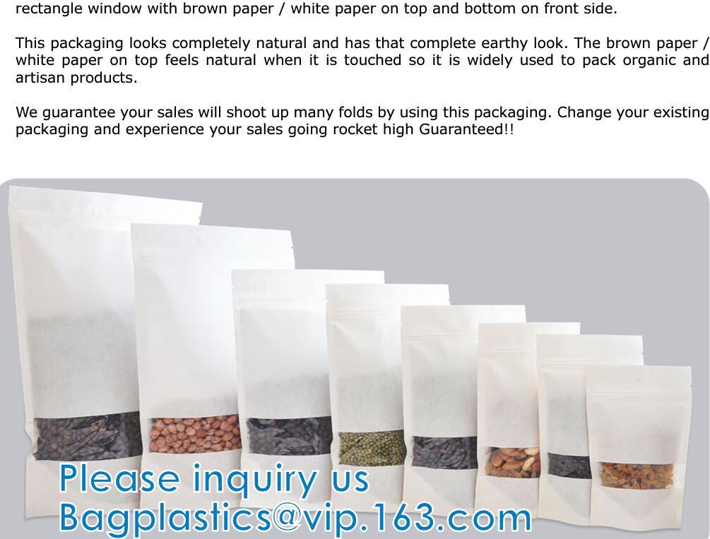 Open Top Mylar Bags, Matte Clear, Zipper Lock Heat Seal Pouch With Tear Notch For Zip Food Storage Lock Packing
