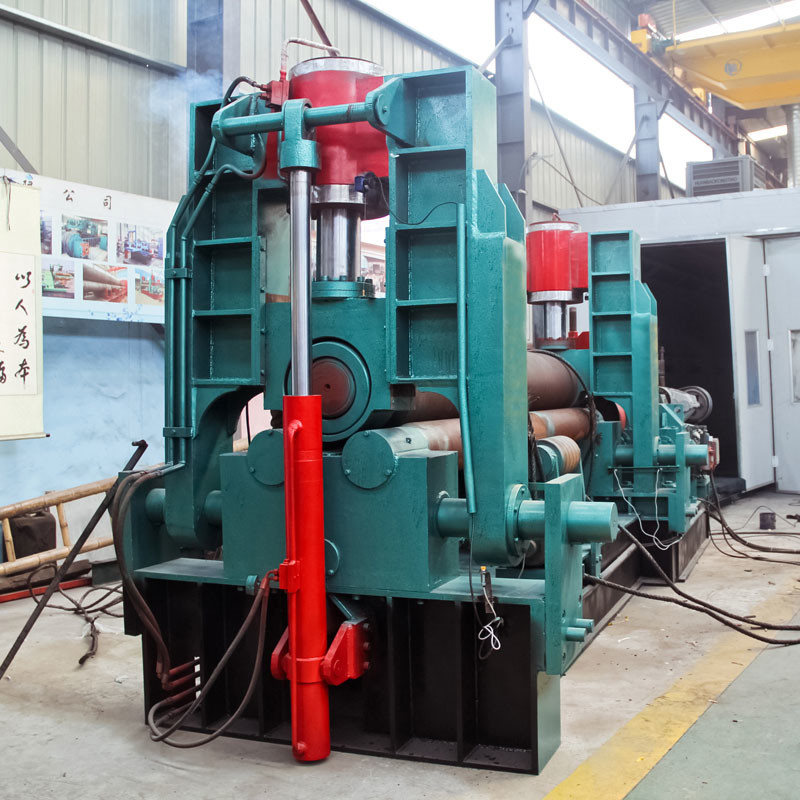 Universal Upper Three Roller Plate Rolling Machine With PLC Preheating
