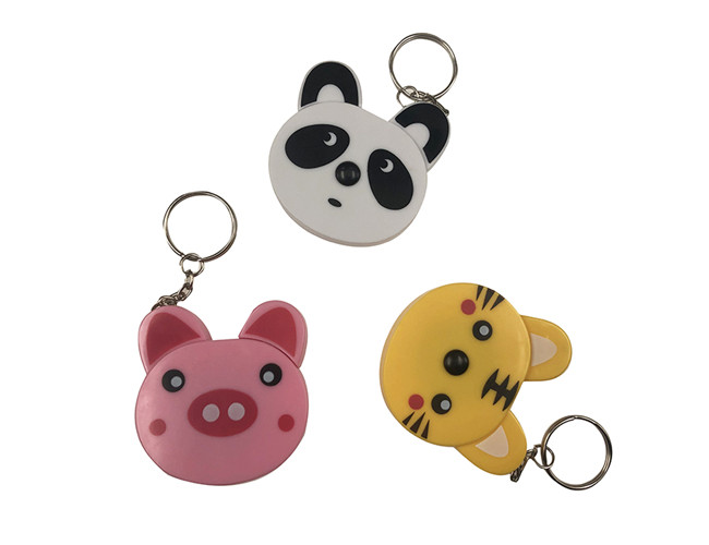 Cute Tiger Retractable Tape Measure ABS Plastic Tailor Animal Metal