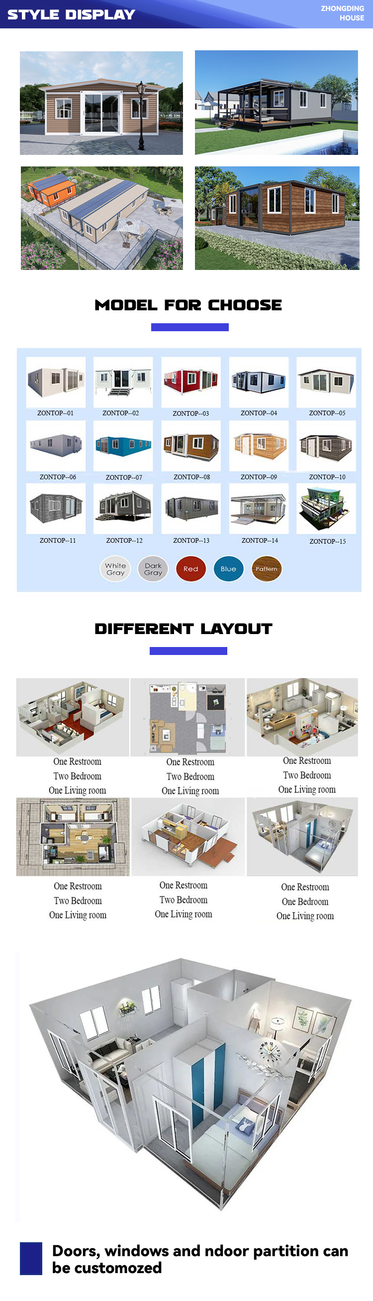 House Tiny Room Luxury Villa Expandable Home Small Prefabricated House Container House