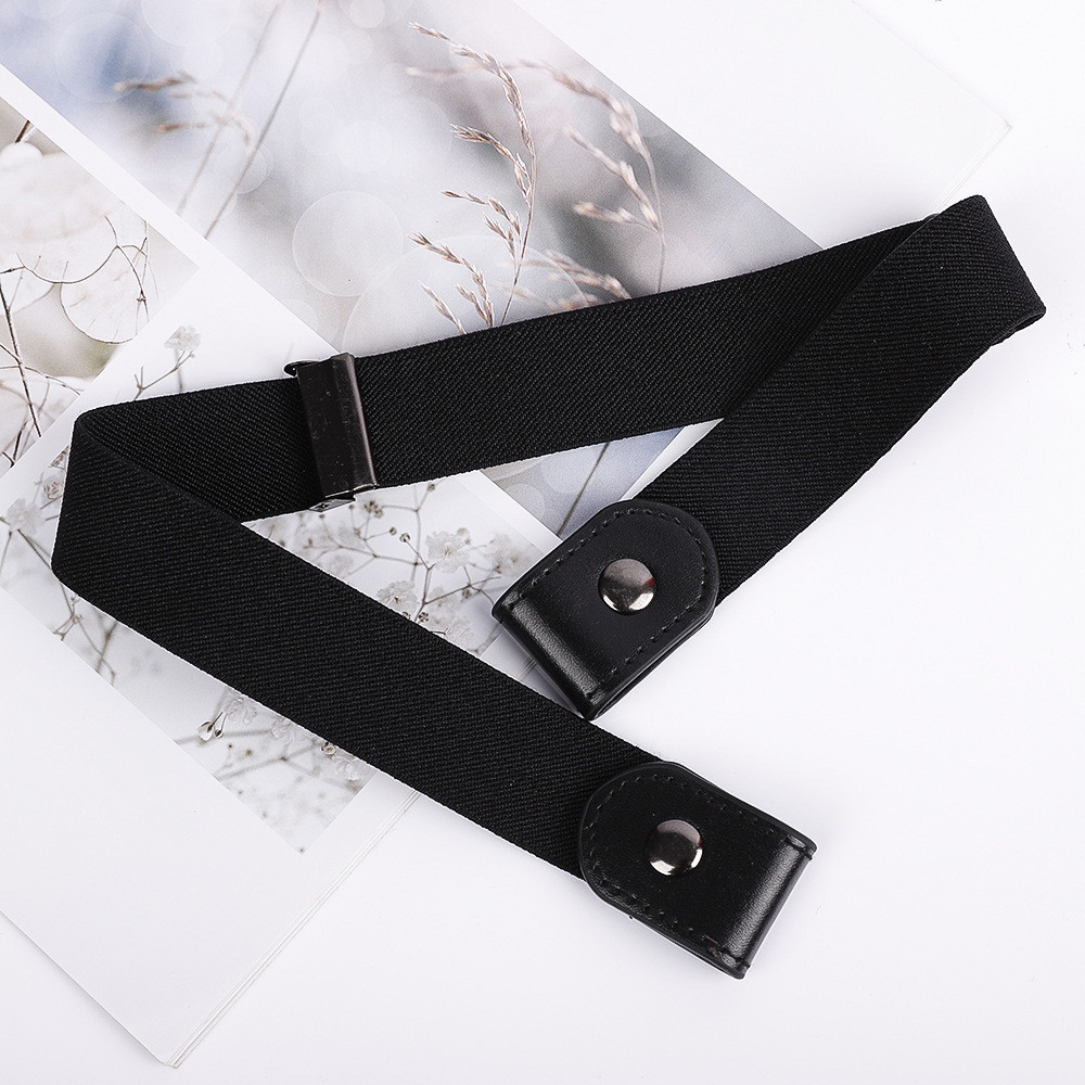 Invisible 3cm Wide Braided Fabric Elastic Belt No Buckle Stretch Belt 60cm