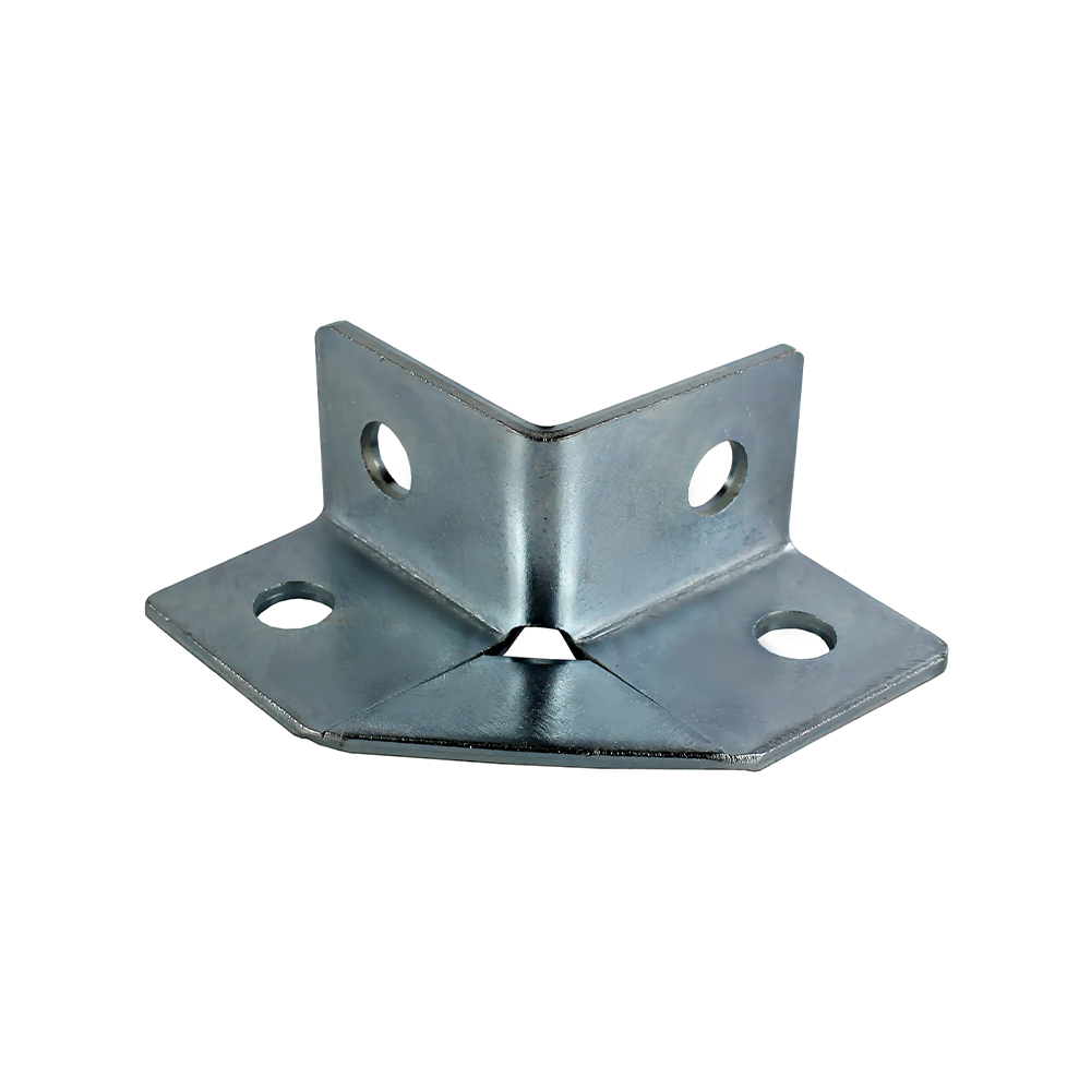 2 Hole 90 Degree Angle Strut Bracket L Unistrut Silver Galvanized Corner Post