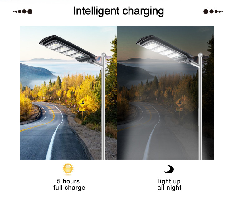 Motion Sensor All In One Solar Street Light Integrated 2700-6500K SMD Beads 170lm/W