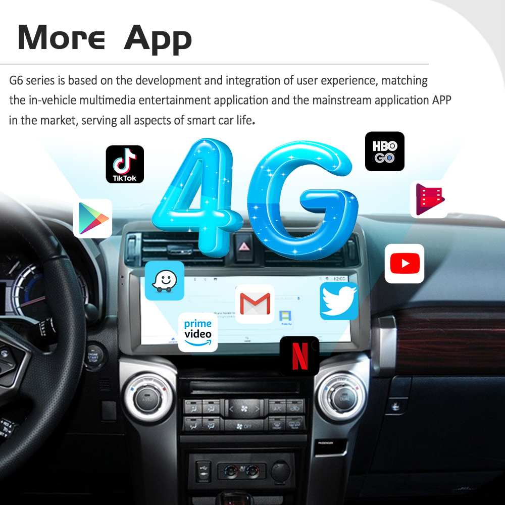 12.3 inch Touch Screen Stereo For 2009-2019 Toyota 4Runner Multimedia Player Stereo GPS Navigation wireless Carplay