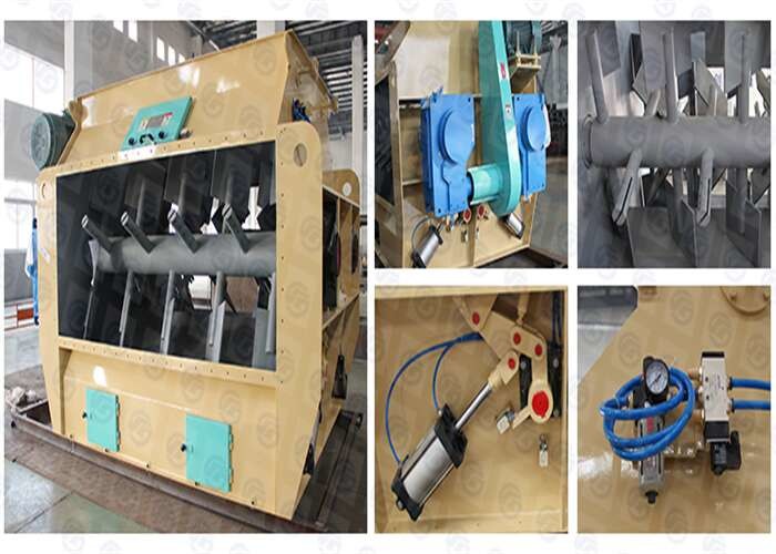 1ton/ Batch Double Shaft Grinder Animal Feed Mixer Machine For Cattle Feed 2 Cbm