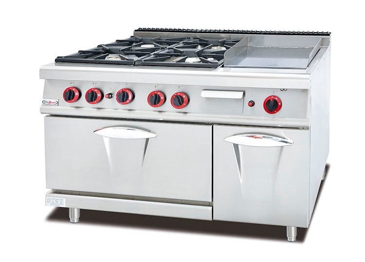 Combination Cooking Equipment Gas Equipment 6 Burner With Oven