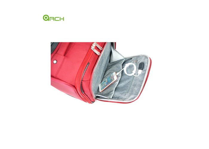 OEM Built In USB Port Polyester Sky Underseat Travel Luggage