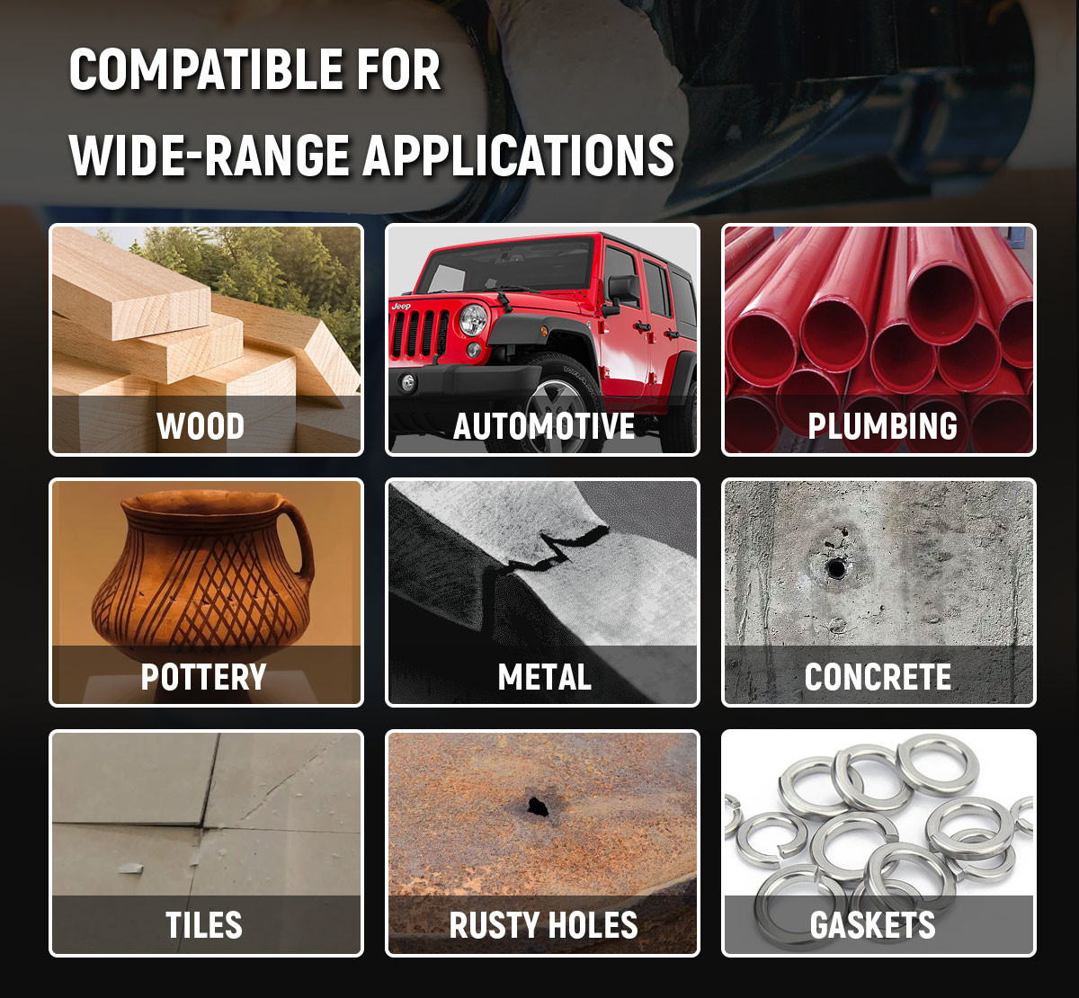 Easy Use 15 Minutes Aluminum Epoxy Filler With ISO-9001 Certification