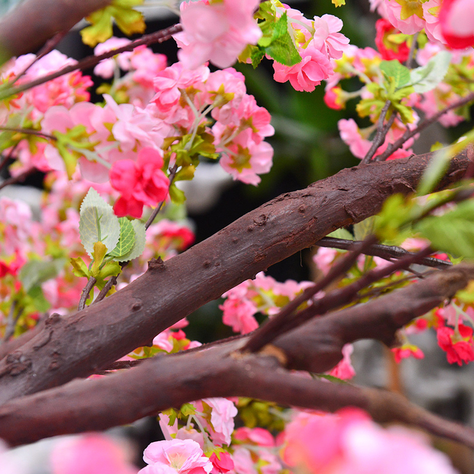 250cm Plastic Artificial Cherry Blossom Tree Decoration Plant For Reception Center