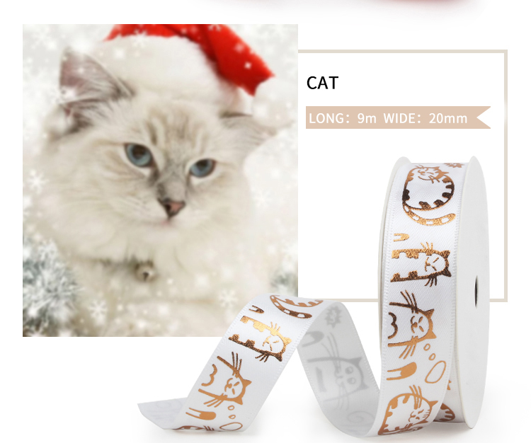 China Factory Wholesale Custom Printed Christmas Ribbon Roll Polyester Personalised Satin Ribbon