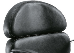 Modern Style Salon Barber Chair Reclining Backrect With Round Base , Black Color