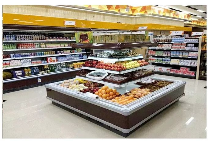 Customized Supermarket Open Deck Display Fridge With Remote Condensering Units