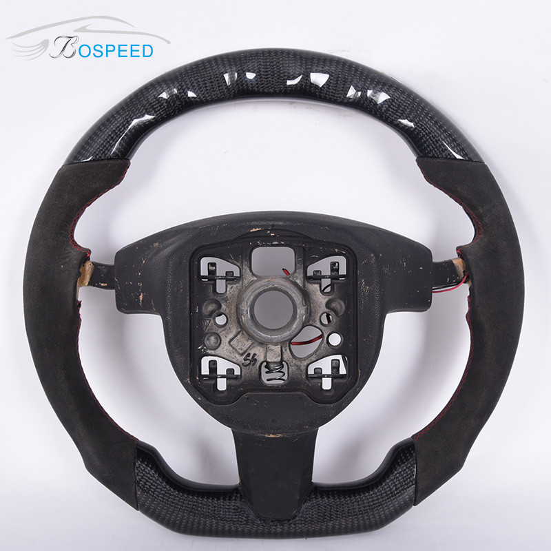 LED Carbon Fiber 997 Alcantara Steering Wheel Smooth Porsche Racing 350mm