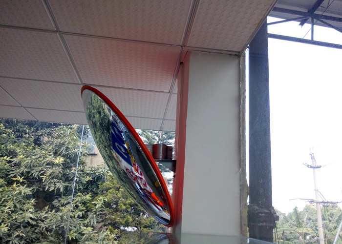 1200mm 160 Degree View Orange High Visible Convex Safety Mirror
