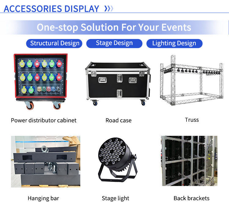 Portable Stage Backdrop Screen P2.9 P3.9 P4.8 LED Display Screen Panel