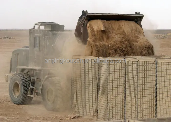 4.0mm-5.0mm Wire Gauge Hot Dipped Galvanized Sand Container for Isolation and Defense