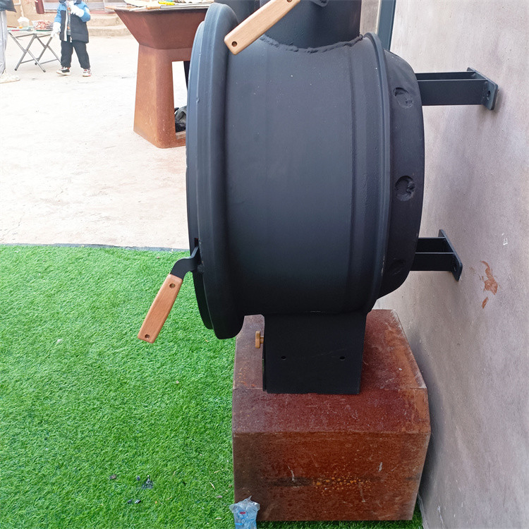 ISO9001 Indoor Wood Burning Fire Pits Wall Mounted Suspended Wood Stove