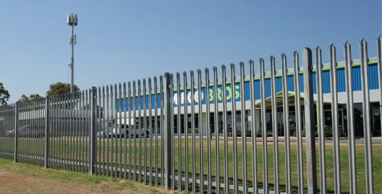 Tubular Security Palisade Fencing Electric Welded Steel Flat Bar For Railway Line