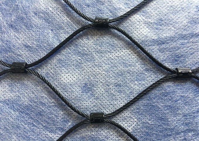 Black Oxidation Stainless Steel Cable Netting Wire Mesh Flexible Woven Type