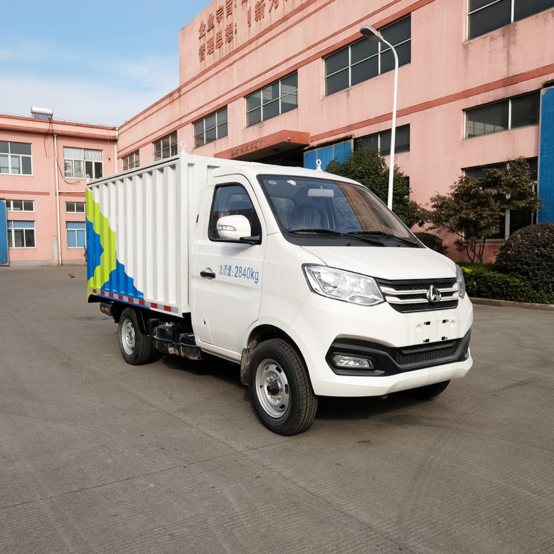 Closed Type Waste Bin Truck Lifting Plate Eco friendly Mini Garbage Truck