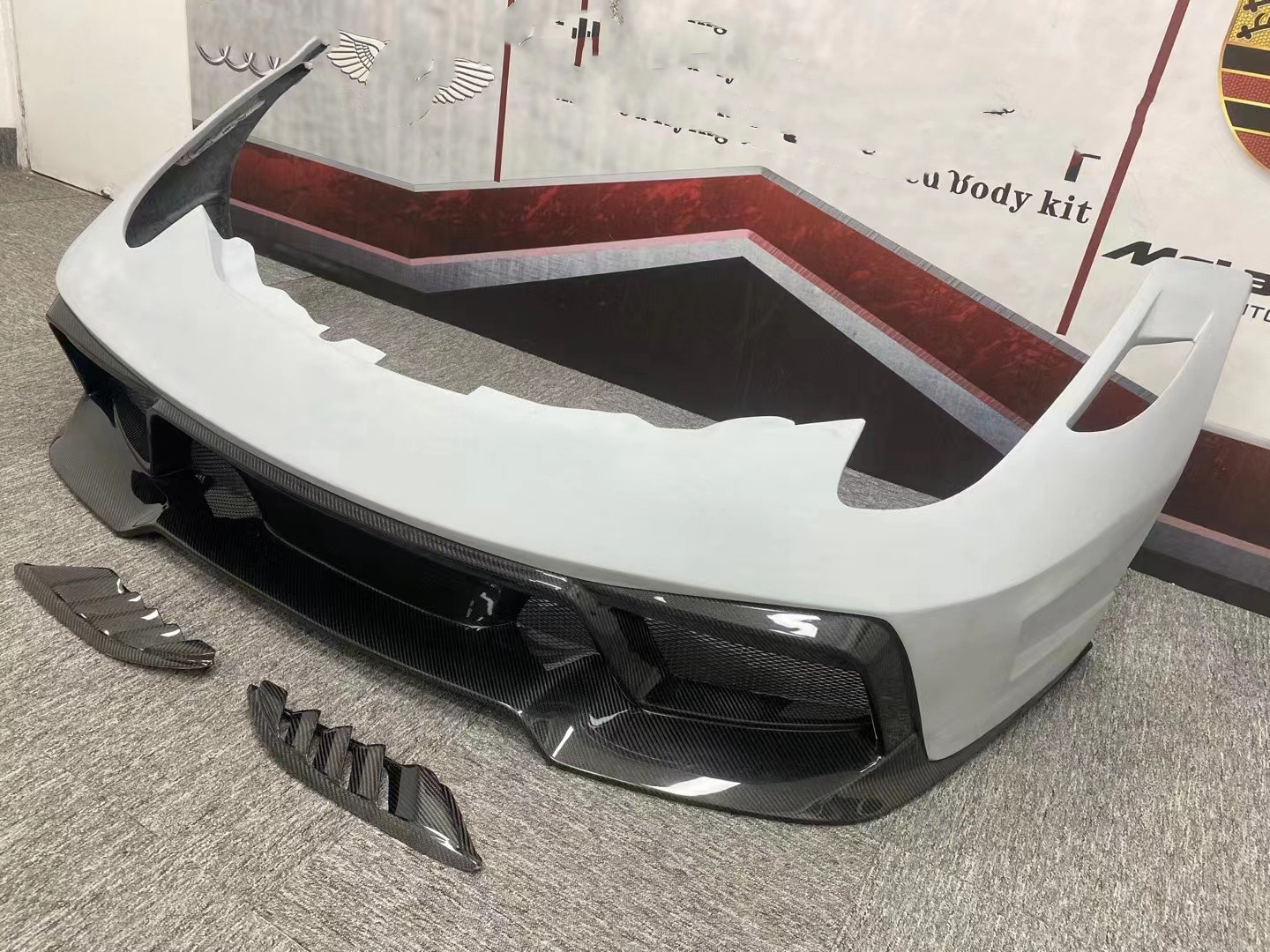For Ferrari 458 Carbon Fiber Body Kit 458 Upgraded VORS Style Front and Rear Bumper Spoiler Side Skirt Body Kit