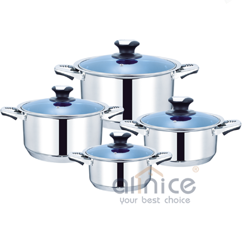 30pcs Camping Stainless Steel Cookware Set Non Stick Customized Logo