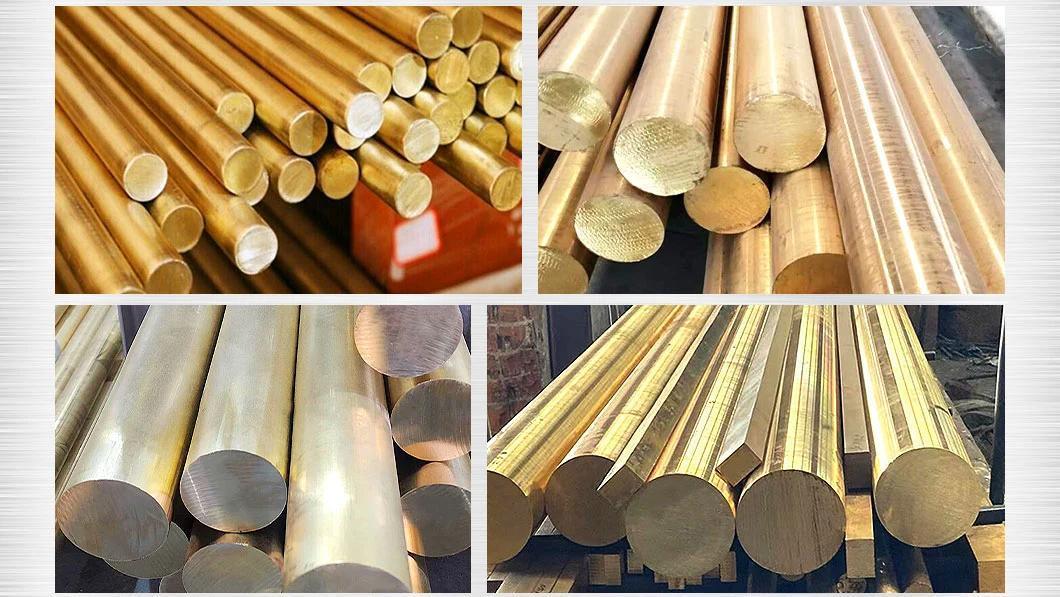 H57 H58 H59 6mm 8mm 10mm Diameter Copper Round Bar Brass Bar ASTM C27400 Cuzn37 C11000 Copper Bar