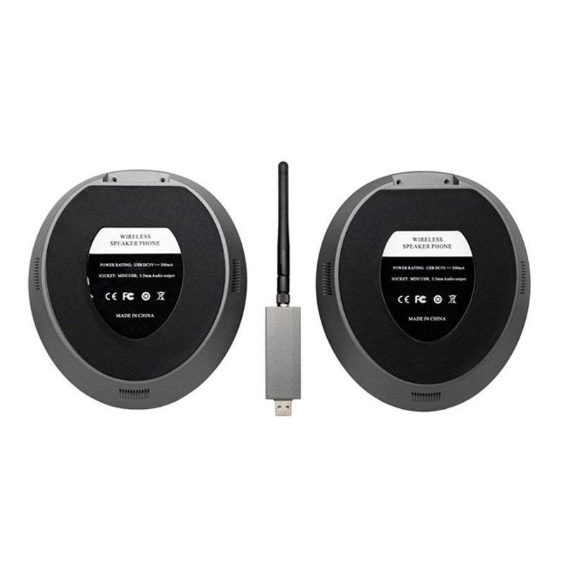 2.4G wireless 360 degree battery powered best microphone for zoom meetings Dual Chatpod mic for video conferencing