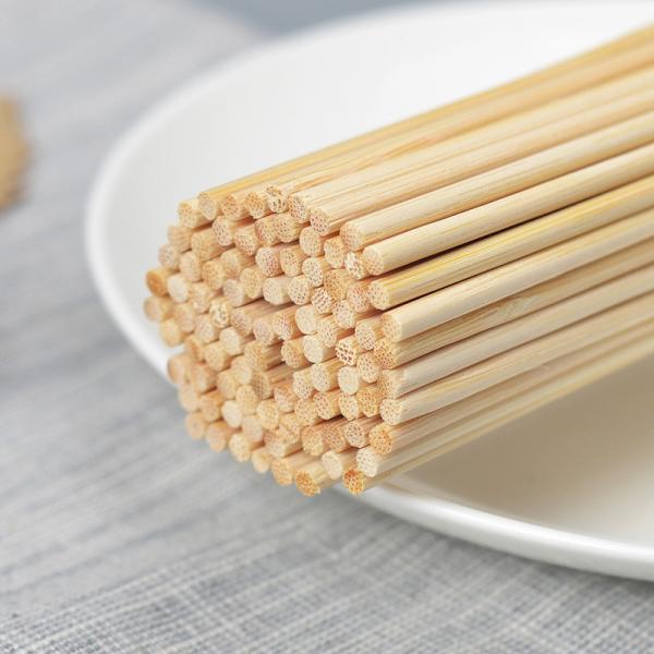 Round BBQ Bamboo Sticks 4.0 Width Bbq Bamboo Skewers Biodegradable