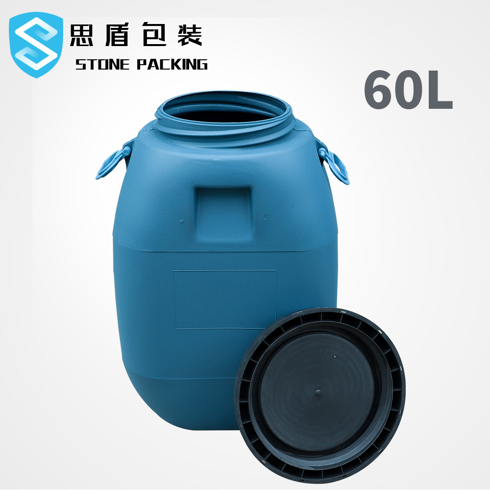 HDPE 100% 60L Blue HDPE Plastic Container Drum With Lid