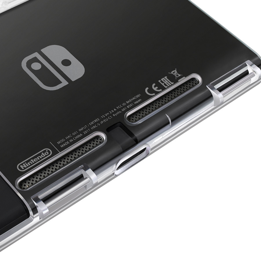 Anti-Shock and Anti-Scratch Crystal Clear Shell Cover Case for Nintendo Switch Console and Joy-cons
