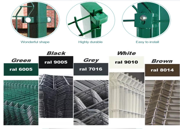 Bracket Q235 Q195 Steel Stainless Welded Wire Mesh Fence Panels