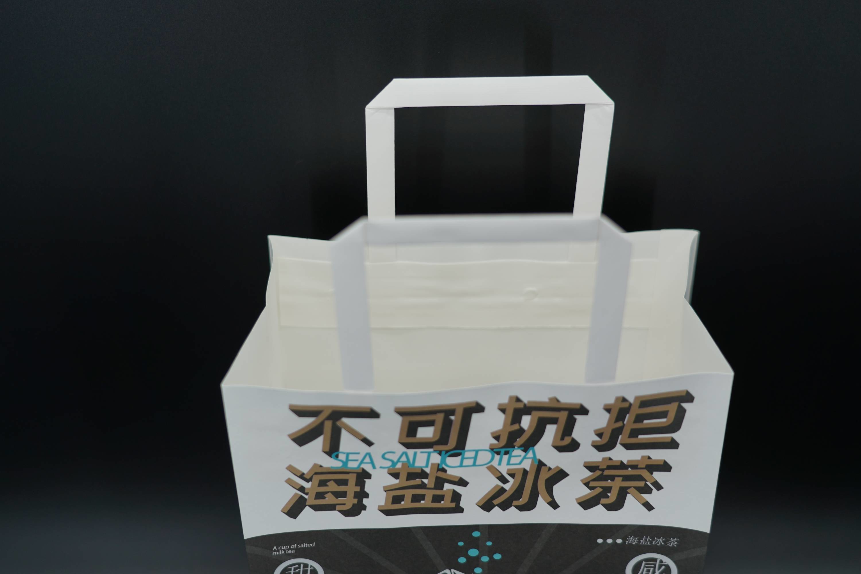 OEM Personalized Paper Bags Kraft White Paper Bags With Rope Handles