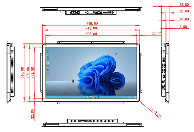 32-Inch Windows Interactive Board for Factory Visualization, Event Displays, Smart City Dashboards, and Educational Systems