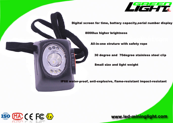 5.7Ah 8000lux Safety Mining Cap Lamps 221lum Cordless Cap Lamp