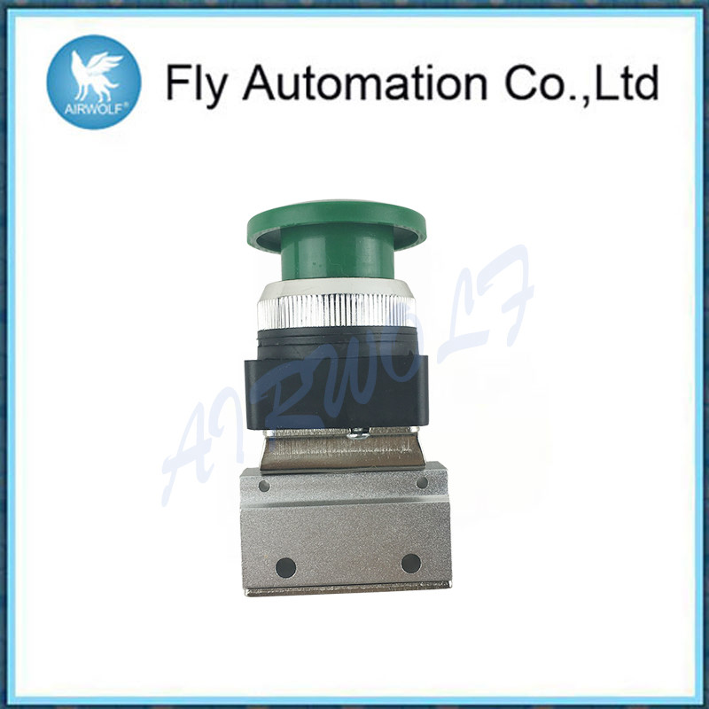 Aluminium Alloy Valve MSV86321EB MSV86321PB 1/8" Red And Green Palm Button Stop Cock Mechanical Valve