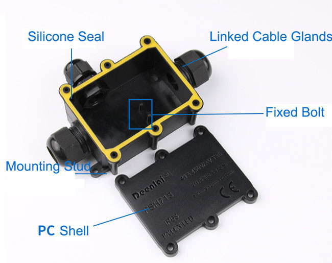 Plastic Pool Light Assembly 130mm * 70mm * 40mm Waterproof Head