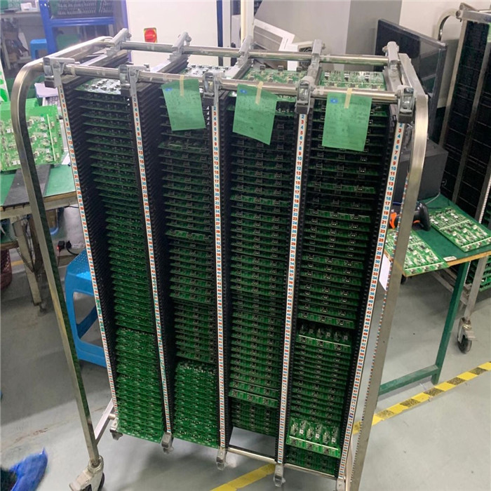 Four Wheels SS201 Pipe ESD PCB Cart Width 3mm For PC Board