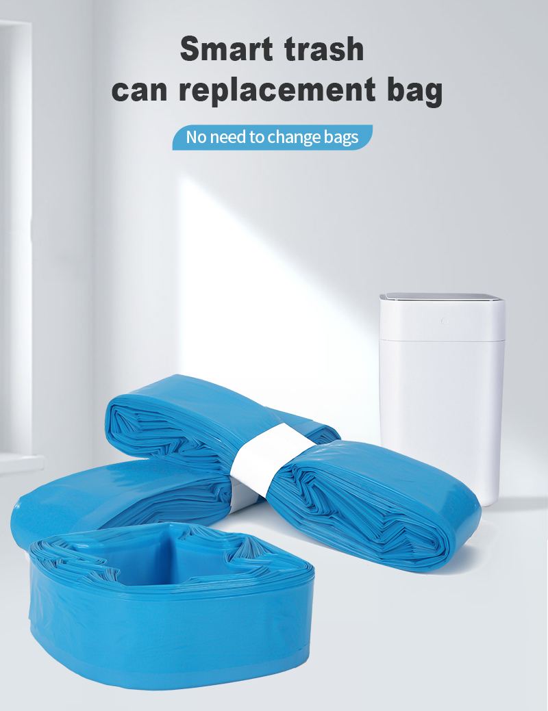 Automatic bagging installation bag systems sealing smart sensor trash can bags for smart waste bin