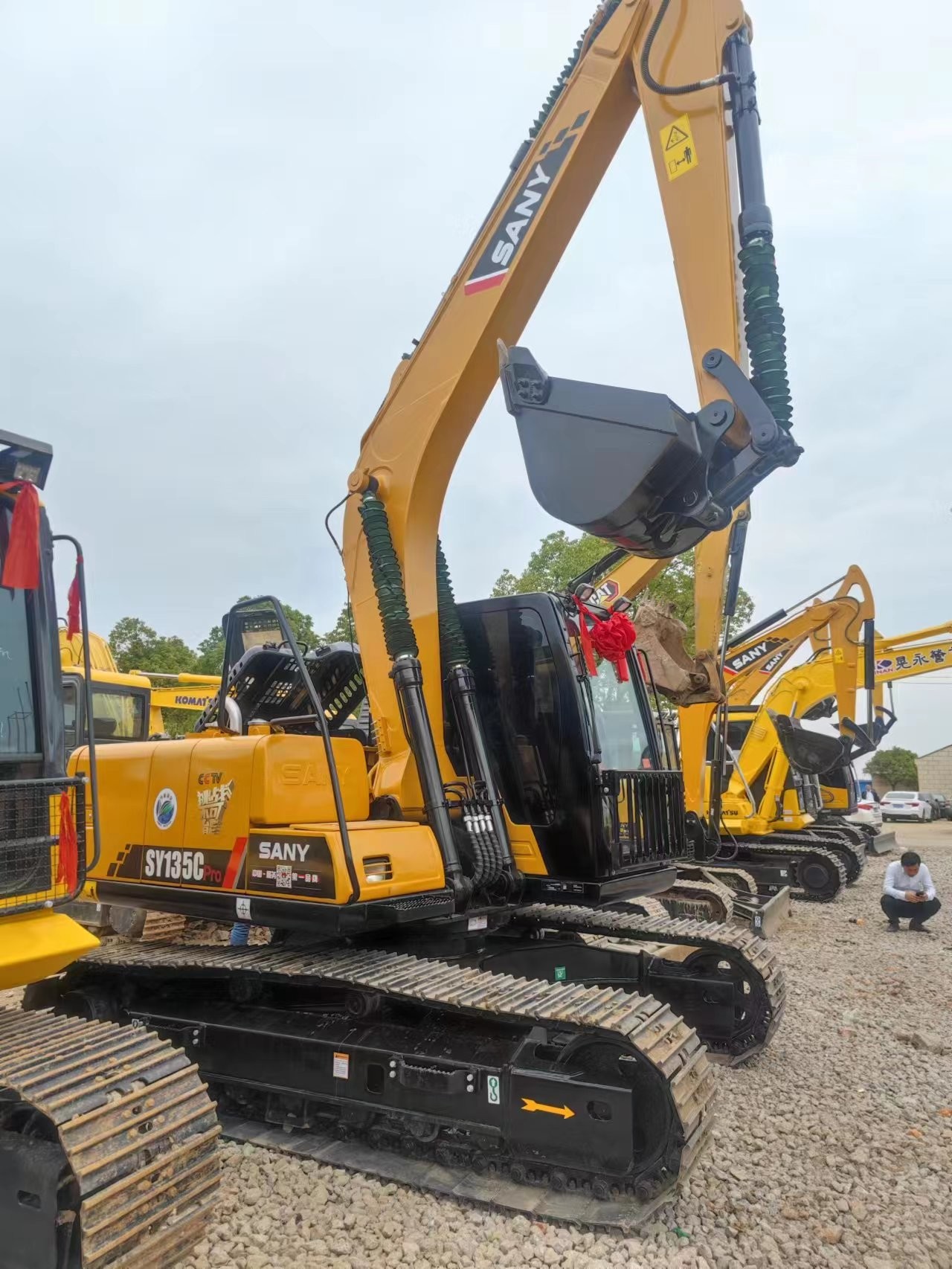 Secondhand SANY Digger SY135C Used 13.5on Small Type Mini Crawler Excavator